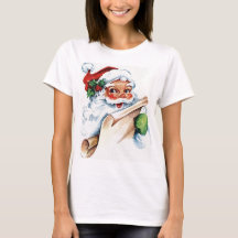Tee-shirt ample pour femme à motif visage de Santa