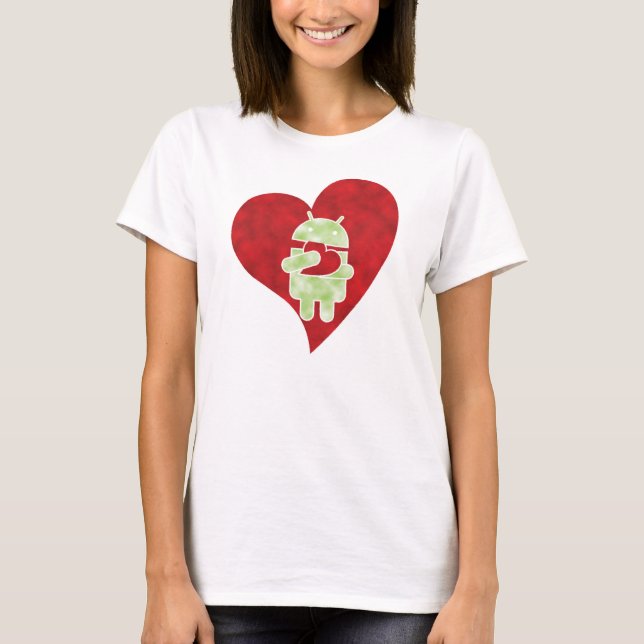T-shirt Tee-shirt Android - Amour Droid (Devant)