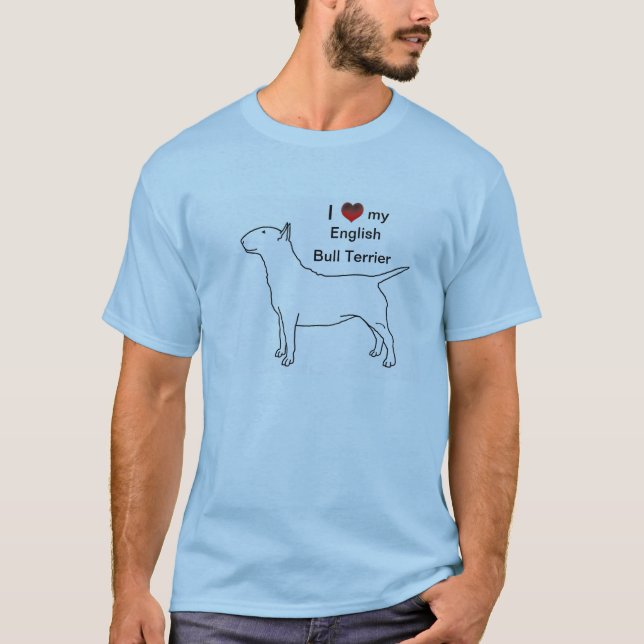 T-shirt Tee - shirt anglais de bull-terrier (Devant)
