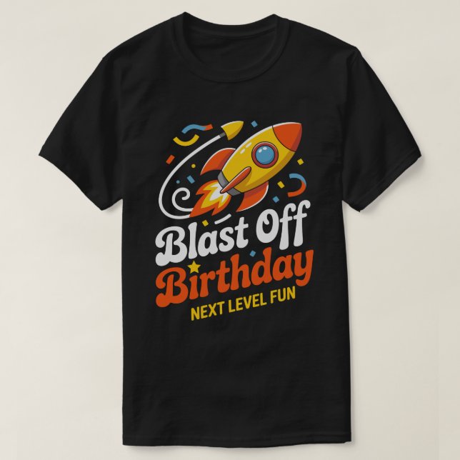 T-shirt Tee-shirt anniversaire Blast Off (Design devant)