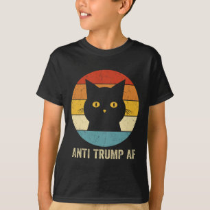 T-shirt Tee-shirt anti Trump Af rétro drôle chat anti Trum