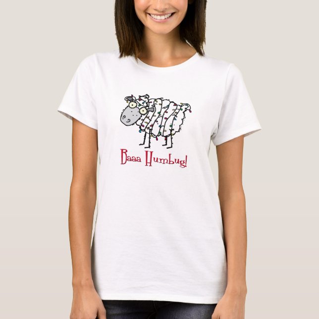 T-shirt Tee - shirt anti-vacances de Baaa Humbug (Devant)