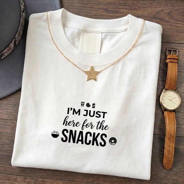 T-shirt Tee-shirt avec citation sur les snacks (Créateur téléchargé)