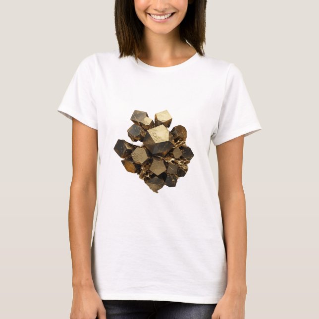 T-shirt Tee-shirt avec déclaration d'art abstrait argenté  (Devant)