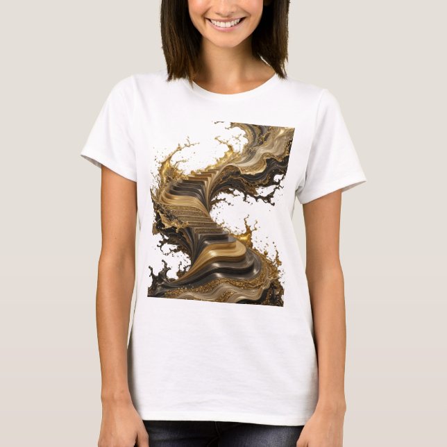 T-shirt Tee-shirt avec déclaration d'art abstrait Catchy G (Devant)