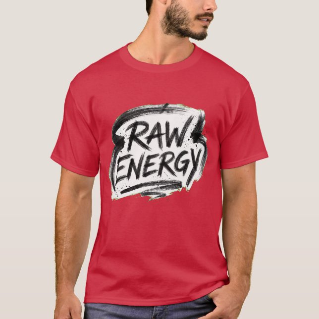T-shirt Tee-shirt avec logo manuscrit Raw Energy (Devant)