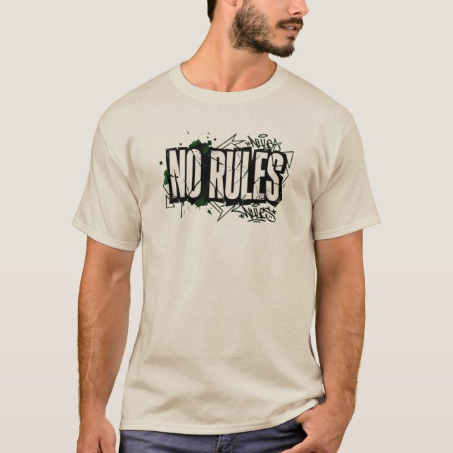 T-shirt Tee-shirt avec logo « No Rules Bold Attitude » (Devant)