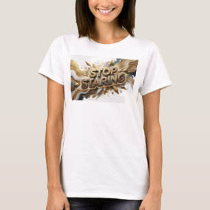 T-shirt Tee-shirt avec slogan Orange Frais STOP REGARDER
