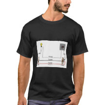 Tee - shirt avec un diagramme de câblage à trois v