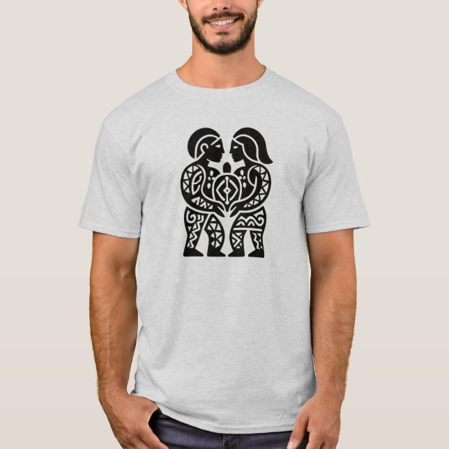 T-shirt Tee-shirt avec un tatouage tribal (Devant)