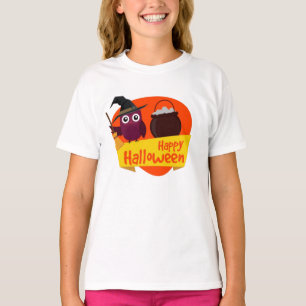 T-shirt Tee Shirt Basic A Manches Longue Fille Halloween