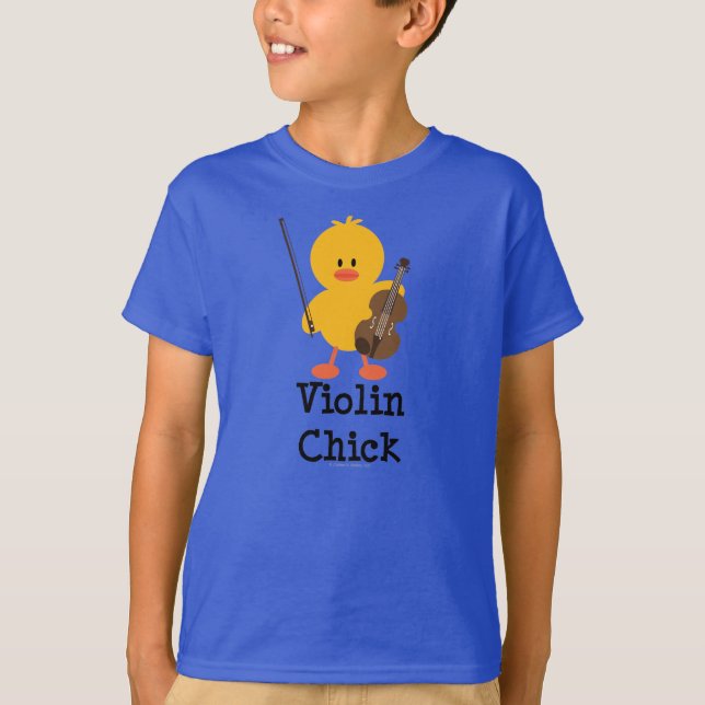 T-shirt Tee - shirt biologique Violon Chick Kids (Devant)