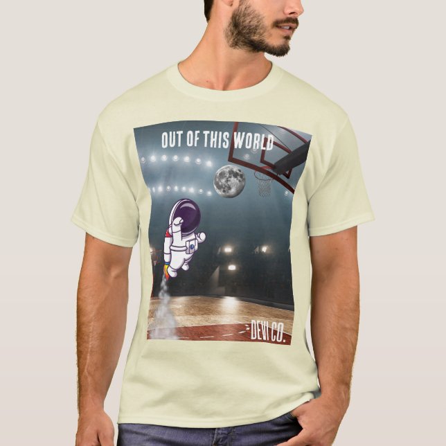 T-shirt Tee-shirt blanc Cosmic slam dunk. (Devant)