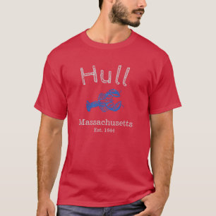 T-shirt Tee-shirt bleu homard du Massachusetts de coque, n