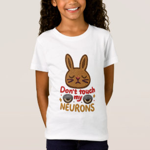 T-Shirt Tee-shirt brodé 'Ne touchez pas à mes neurones' av
