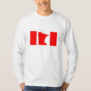 T-shirt Tee - shirt canadien de drapeau du Minnesota