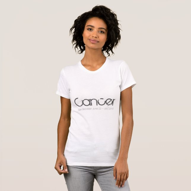 T-shirt Tee-shirt Cancer en blanc (Devant entier)