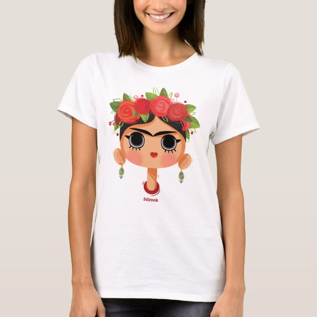 T-shirt Tee-shirt / Caractère de Frida Kahlo par 3dzook (Devant)