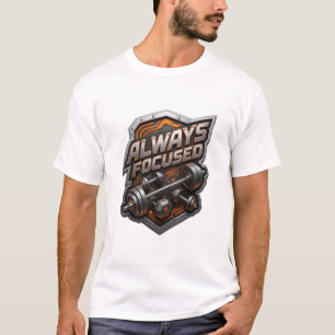 T-shirt Tee-shirt Classique Argent TOUJOURS CONCENTRÉ