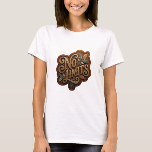 T-shirt Tee-shirt Clean Gold NO LIMITS Statement