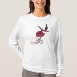 T-shirt Tee-shirt colibri rose