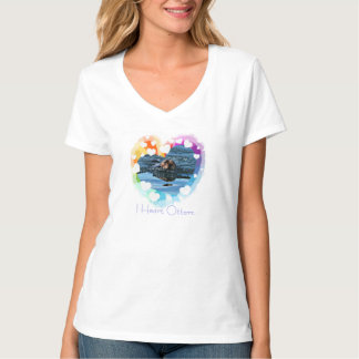 T-shirt Tee - shirt coloré de dames de loutres de mer du