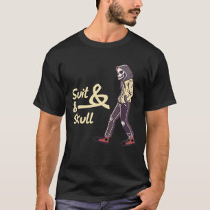 T-shirt Tee-shirt « Costume & Crâne » – L'élégance sombre