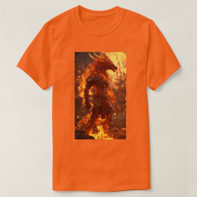 T-shirt Tee - shirt couleur orange (Design devant)