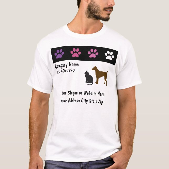 T-shirt Tee - shirt d'affaires d'animal familier (Devant)