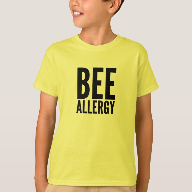 T-shirt Tee - shirt d'allergie d'abeille (Devant)