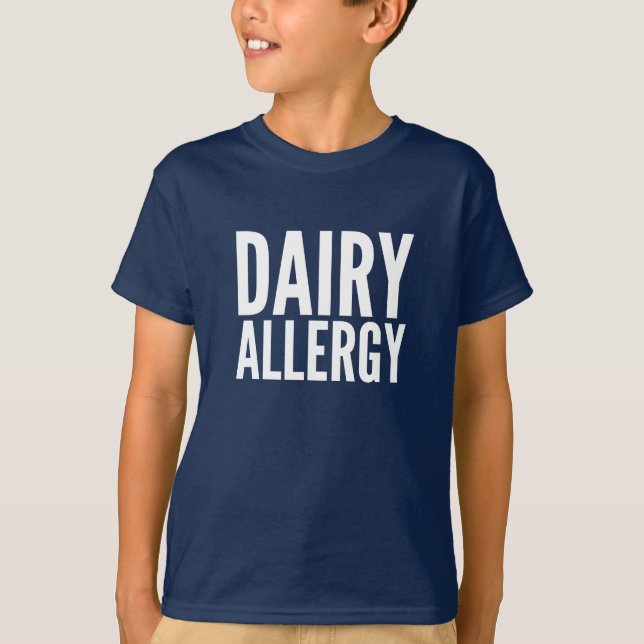 T-shirt Tee - shirt d'allergie de laiterie (Devant)