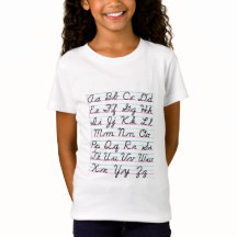 Tee - shirt d'Alphabet Cursive pour enfants