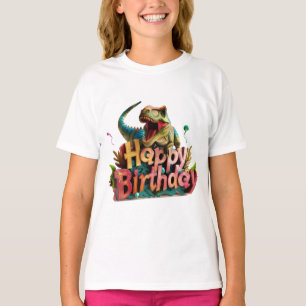 T-shirt Tee-shirt d'anniversaire dinosaure – Thème de dino