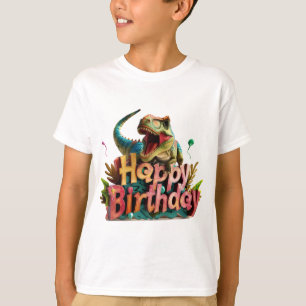T-shirt Tee-shirt d'anniversaire dinosaure – Thème de dino