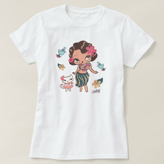 T-shirt Tee - shirt dansant de Hula Lulu (Design devant)