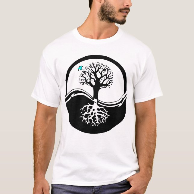 T-shirt Tee - shirt d'arbre de Yin Yang (Devant)
