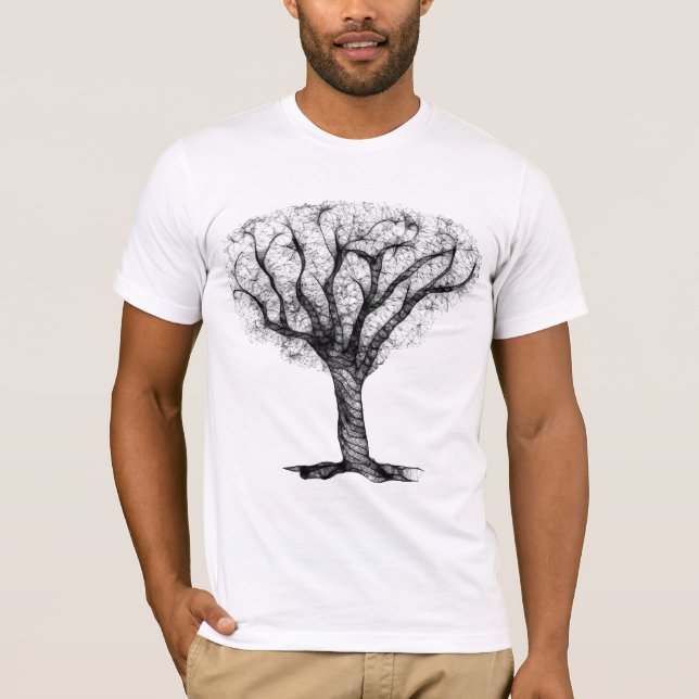 T-shirt Tee - shirt d'arbre d'écrivaillon (Devant)