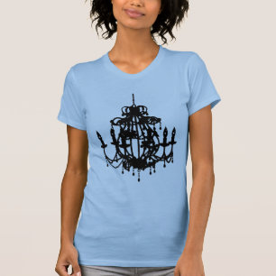 T-shirt Tee - shirt d'art de bruit de silhouette de lustre