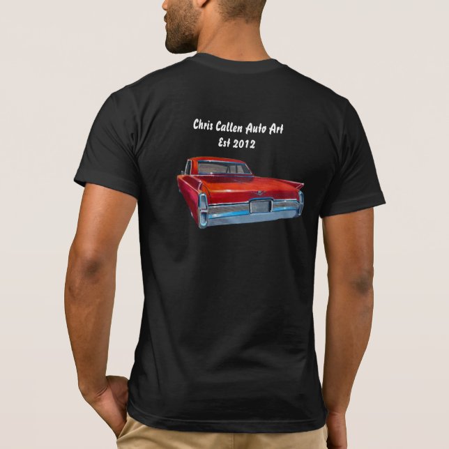 T-shirt Tee-shirt d'art de la voiture classique Cadillac ' (Dos)