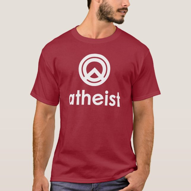T-shirt Tee - shirt d'athée de logo (Devant)