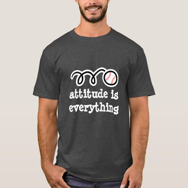 T-shirt Tee - shirt de base-ball avec la citation de (Devant)