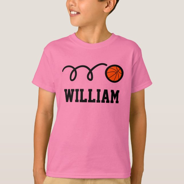 T-shirt Tee - shirt de basket-ball pour garçons | Nom des  (Devant)