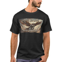 Tee-shirt de biker Steam Punk Eagle et V Twin Ride