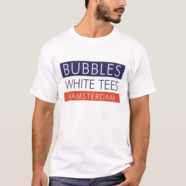 T-shirt Tee - shirt de blanc de bulles (Devant)