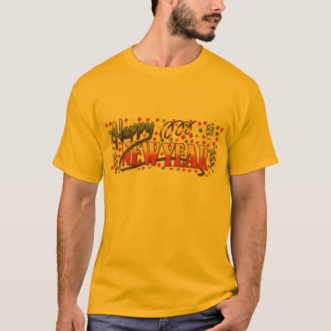 T-shirt Tee - shirt de bonne année (Devant)