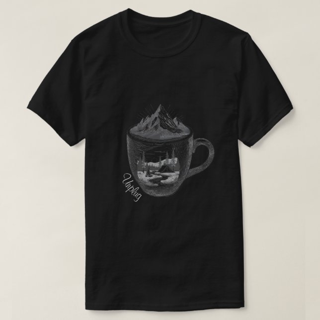 T-shirt Tee-shirt de camping Débranchez (Design devant)