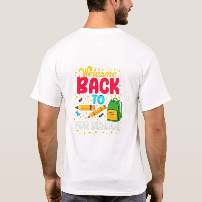 T-shirt Tee-shirt de célébration de retour à l'école (Dos)