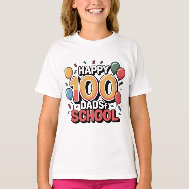 T-shirt Tee-shirt de célébration des 100 jours d'école (Devant)