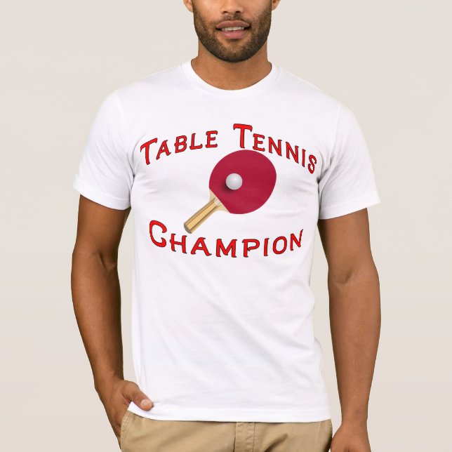 T-shirt Tee - shirt de champion de ping-pong (Devant)
