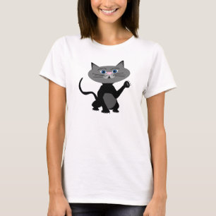 T-shirt Tee - shirt de chat noir